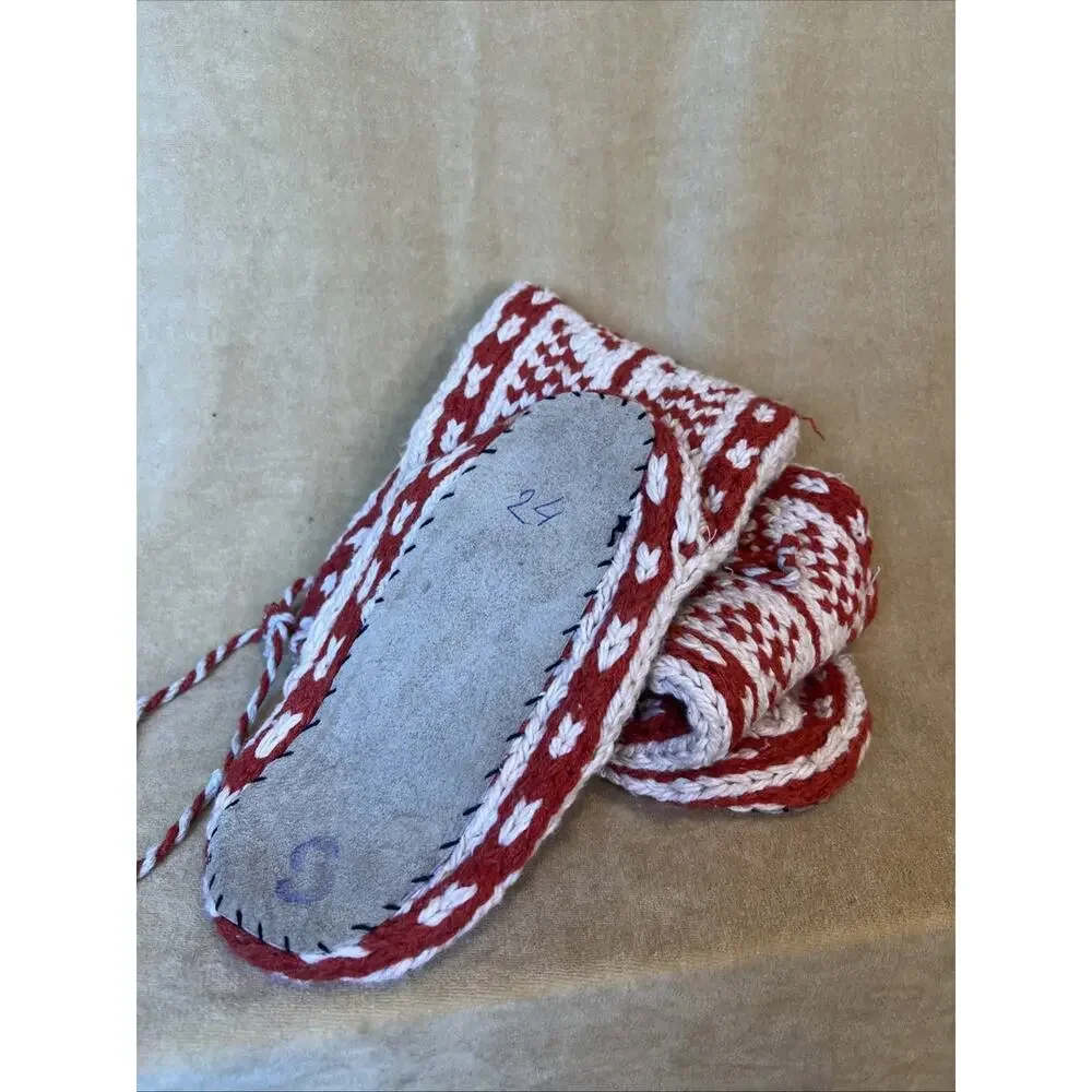 Homemade Mukluk Style Boot Socks Hand Knot Small Booties Toastie Warm Home craft